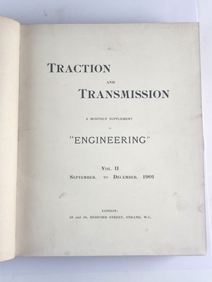 Lot 1033 - TRACTION AND TRANSMISSION. A monthly supplement to 'Engineering'.