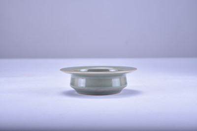 Lot 507 - A Chinese Longquan celadon-glazed brush washer