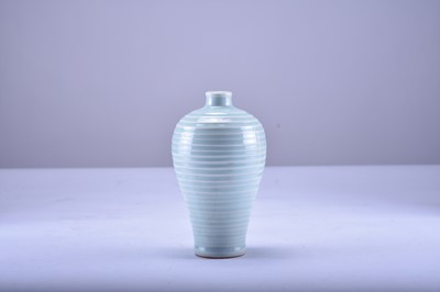Lot 12 - A Chinese Longquan celadon-glazed meiping vase
