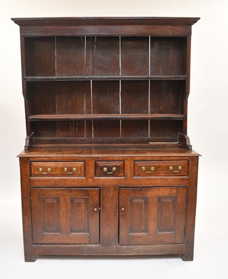 Lot 388 - An 18th century oak dresser, Denbighshire