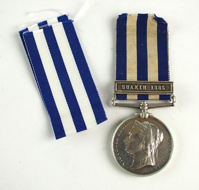 Lot Egypt and Sudan 1882 medal with 1 clasp, Suakin 1885