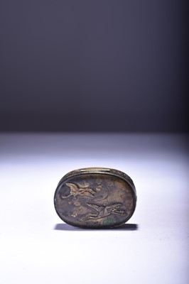Lot 103 - A Japanese gilt bronze snuff box, Meiji era