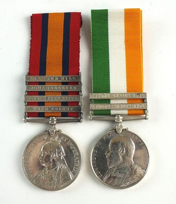 Lot Pair of Boer War medals to Tpr H. Martin