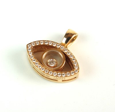 Lot 100 - An 18ct gold Chopard 'Happy Diamonds' Evil Eye pendant