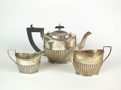 Lot 44 - A George V three piece silver tea service