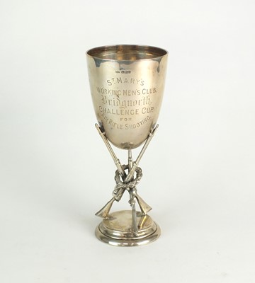 Lot 52 - An Edwardian silver Air Rifle Shooting challenge trophy cup