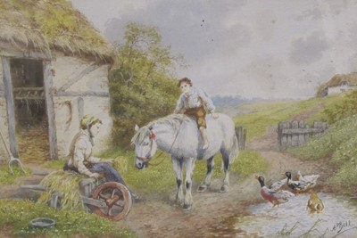 Lot 346 - A.D.Bell (1884-1966). A Morning Ride