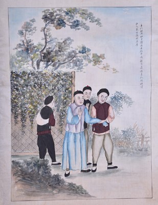 Lot 71 - A collection of Chinese narrative painted silks, Republic period