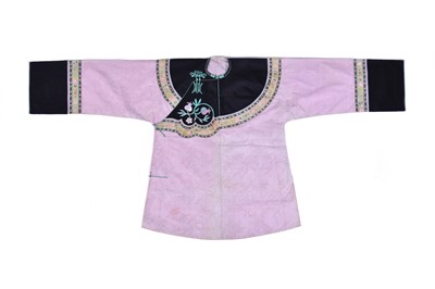 Lot 76 - A woman's Chinese embroidered silk robe, 20th century