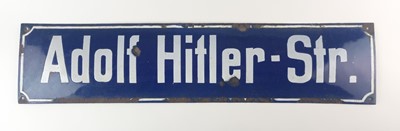 Lot German Third Reich enamel street sign