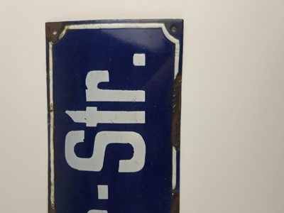 Lot German Third Reich enamel street sign