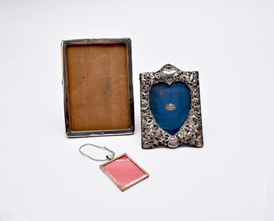 Lot 89 - Two silver frames and a copper frame