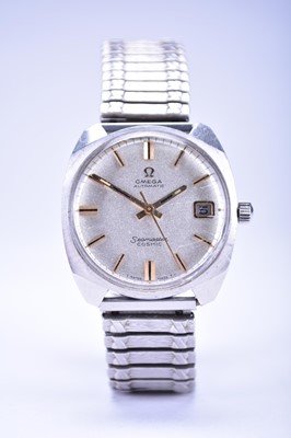 Lot 135 - Omega: A gentleman's stainless steel Seamaster Cosmic wristwatch