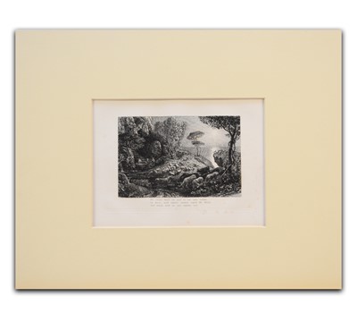 Lot 293 - Samuel Palmer (British, 1805-1881), Moeris and Galatea, '1880/1883', 9.8 x 15cm (I)