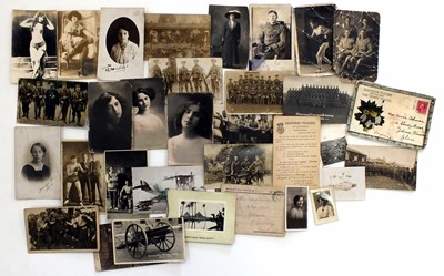 Lot Mexican Revolution and WW1 Interest - Archive of postcards, medals and related items.