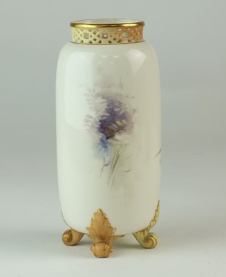 Lot 254 - Royal Worcester vase painted with pheasant by James Stinton
