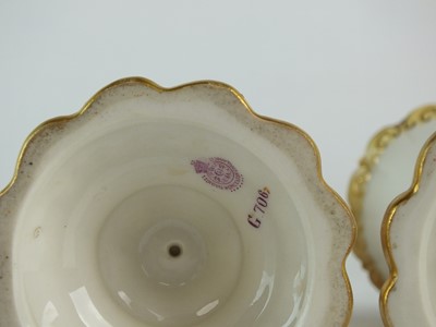 Lot 255 - Pair of Royal Worcester decorated with sheep by Harry Davis