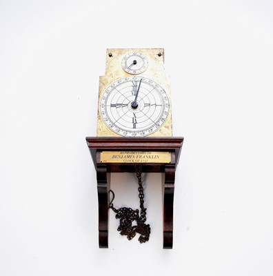 Lot 485 - A reproduction Benjamin Franklin wall clock by Thwaites & Reed