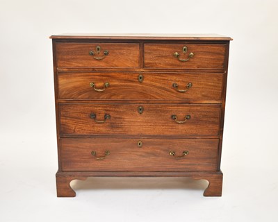 Lot 676 - A George III mahogany rectangular chest of drawers