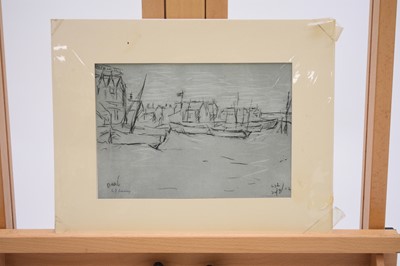 Lot 36 - Laurence Stephen Lowry (British, 1887-1976), The Beach, signed in pencil, print with 'Deal' (2)