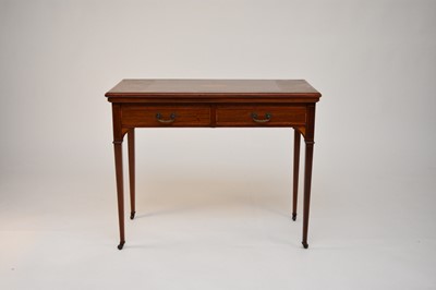 Lot 703 - An Edwardian inlaid mahogany side table