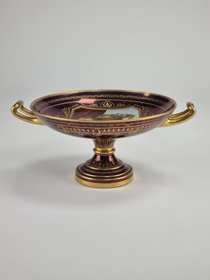 Lot 278 - A Goebel Art Deco figure and a Vienna-style comport dish