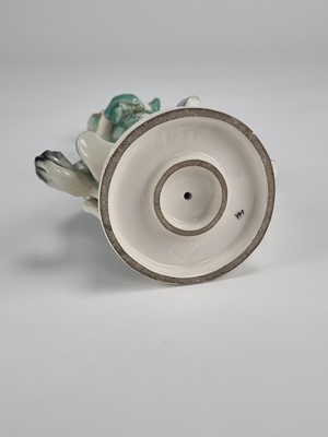 Lot 278 - A Goebel Art Deco figure and a Vienna-style comport dish