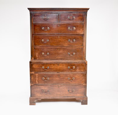 Lot 331 - A George III mahogany chest on chest