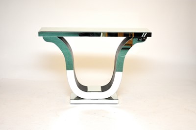 Lot 597 - A contemporary composition and mirrored glass side table