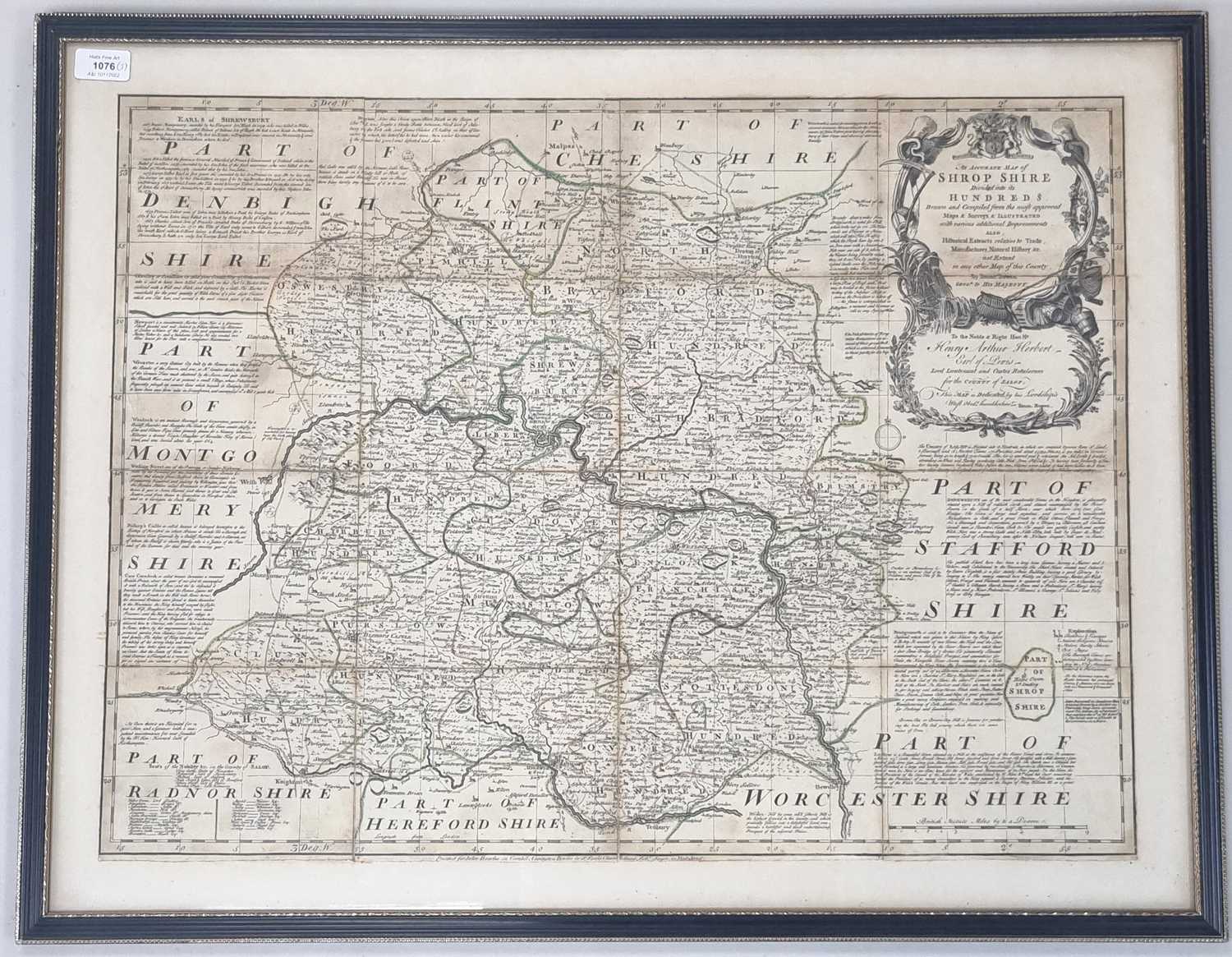 Lot 1076 - BOWEN, Emanuel, An Accurate Map of Shropshire