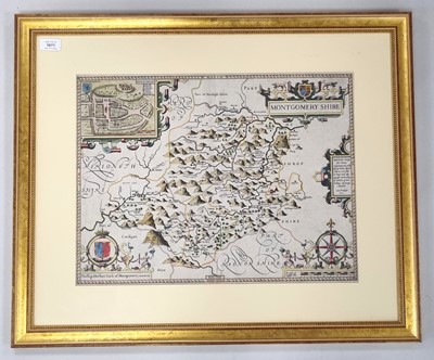 Lot 1071 - SPEED, John, Map of Montgomeryshire. Sudbury &...