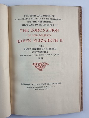 Lot 1096 - CORONATION OF HER MAJESTY QUEEN ELIZABETH II. Order of Service.