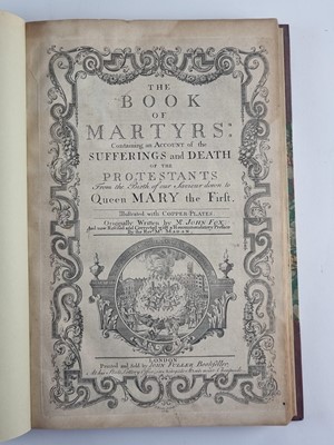 Lot 1092 - FOX, John, The Book of Martyrs, 1761.