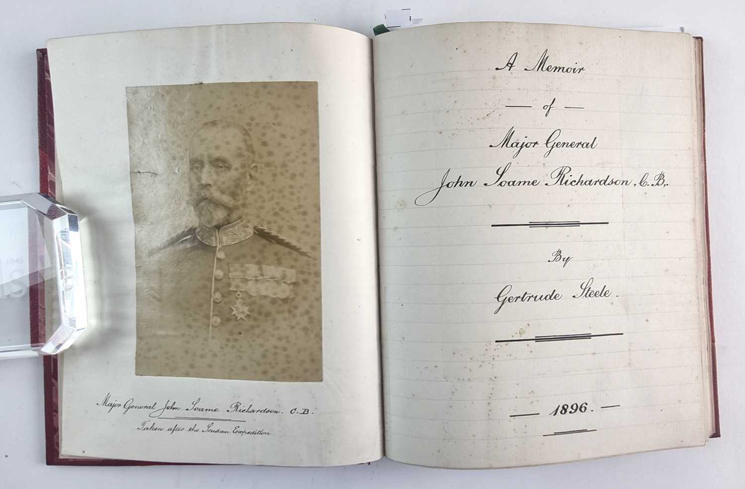 Lot 1081 - MANUSCRIPT LIFE OF A SOLDIER. Major General John Soame Richardson, CB (1836-1896)