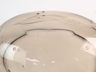 Lot 204 - Edward Hald Orrefors glass vase, engraved with fish and bubbles