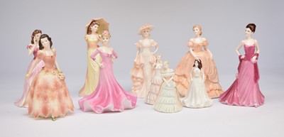 Lot 202 - Ten Coalport ladies including Ladies of Fashion