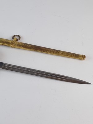 Lot WW2 German Kriegsmarine Officer's Dagger by E. & F. Horster, Solingen