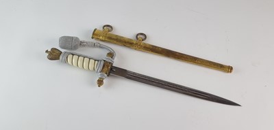 Lot WW2 German Kriegsmarine Officer's Dagger by E. & F. Horster, Solingen