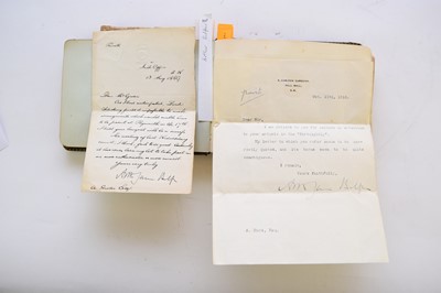 Lot 1063 - AUTOGRAPH ALBUM belonging to Sir Archibald Hurd (1869-1959), naval author and journalist