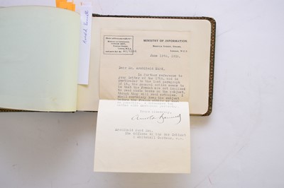 Lot 1063 - AUTOGRAPH ALBUM belonging to Sir Archibald Hurd (1869-1959), naval author and journalist