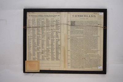 Lot 1128 - SPEED, John, Map of Cumberland, Bassett & Chiswell