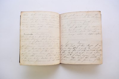 Lot 1132 - MANUSCRIPT COOKERY BOOK, Small 4to, dated 1858.