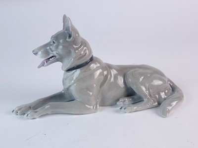 Lot 226 - Gebruder Heubach porcelain model of a German Shepherd