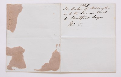 Lot 1069 - DUKE OF WELLINGTON (1769-1852), Soldier and Prime Minister, Autograph letter signed, July 15, 1845