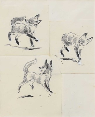 Lot 298 - Eileen Alice Soper RMS SWLA (1905-1990) Two Fox cub Studies