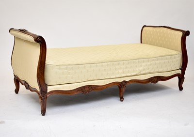 Lot 581 - A Louis XV style mahogany day bed by Seventh Heaven