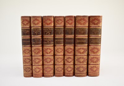 Lot 1104 - ELIOT, George.  The Novels of George Eliot, 8 vols in 7.  New edition.  William Blackwood and Sons, c. 1880.  Illustrated.  Contemporary half red calf, marbled boards (7) (box)
