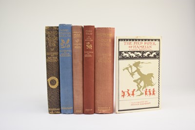 Lot 1121 - RACKHAM, Arthur, 6 books illustrated by Rackham.  Siegfried & the Twilight of the Gods, 4to, Heinemann, 1911.