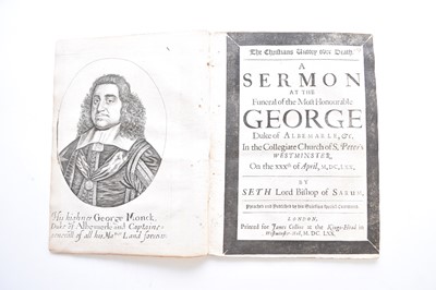 Lot 1169 - MONCK, George, Duke of Albemarle.  Disbound 17th century pamphlets