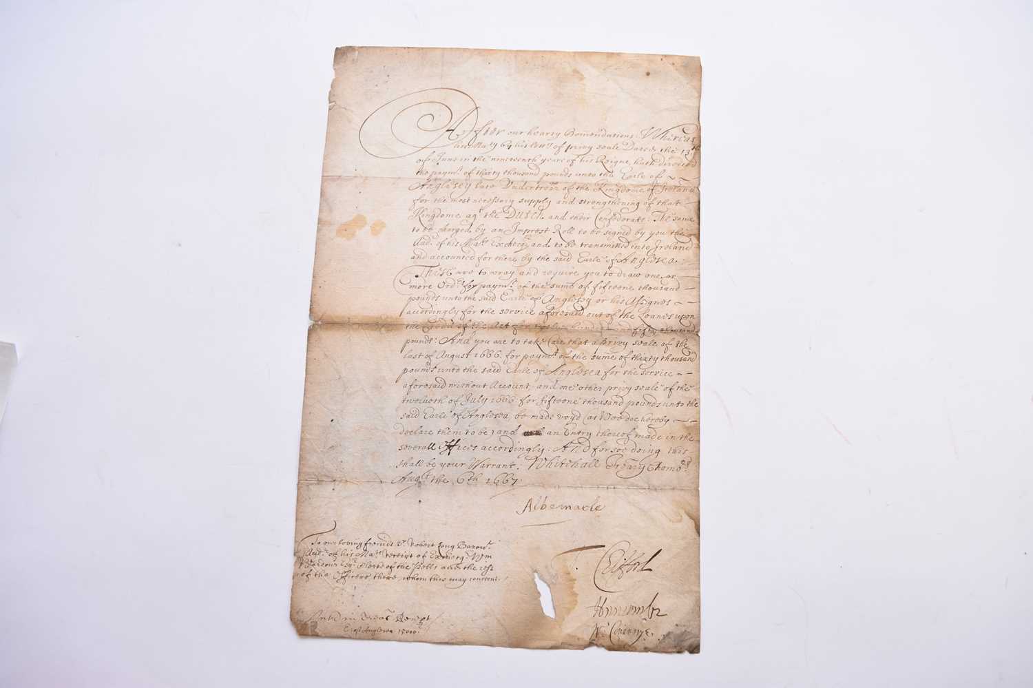 Lot 1162 MONCK, Duke of Albemarle